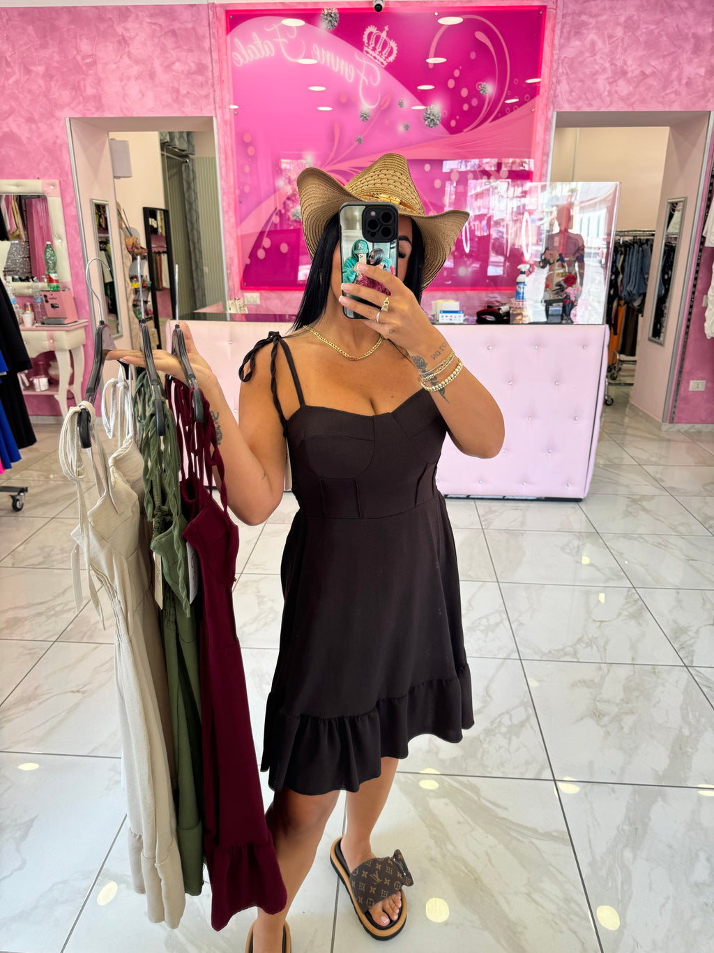 DRESS ABITINO LINO BASIC