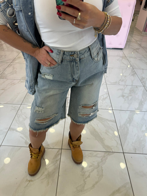 BERMUDA DENIM CHIARO