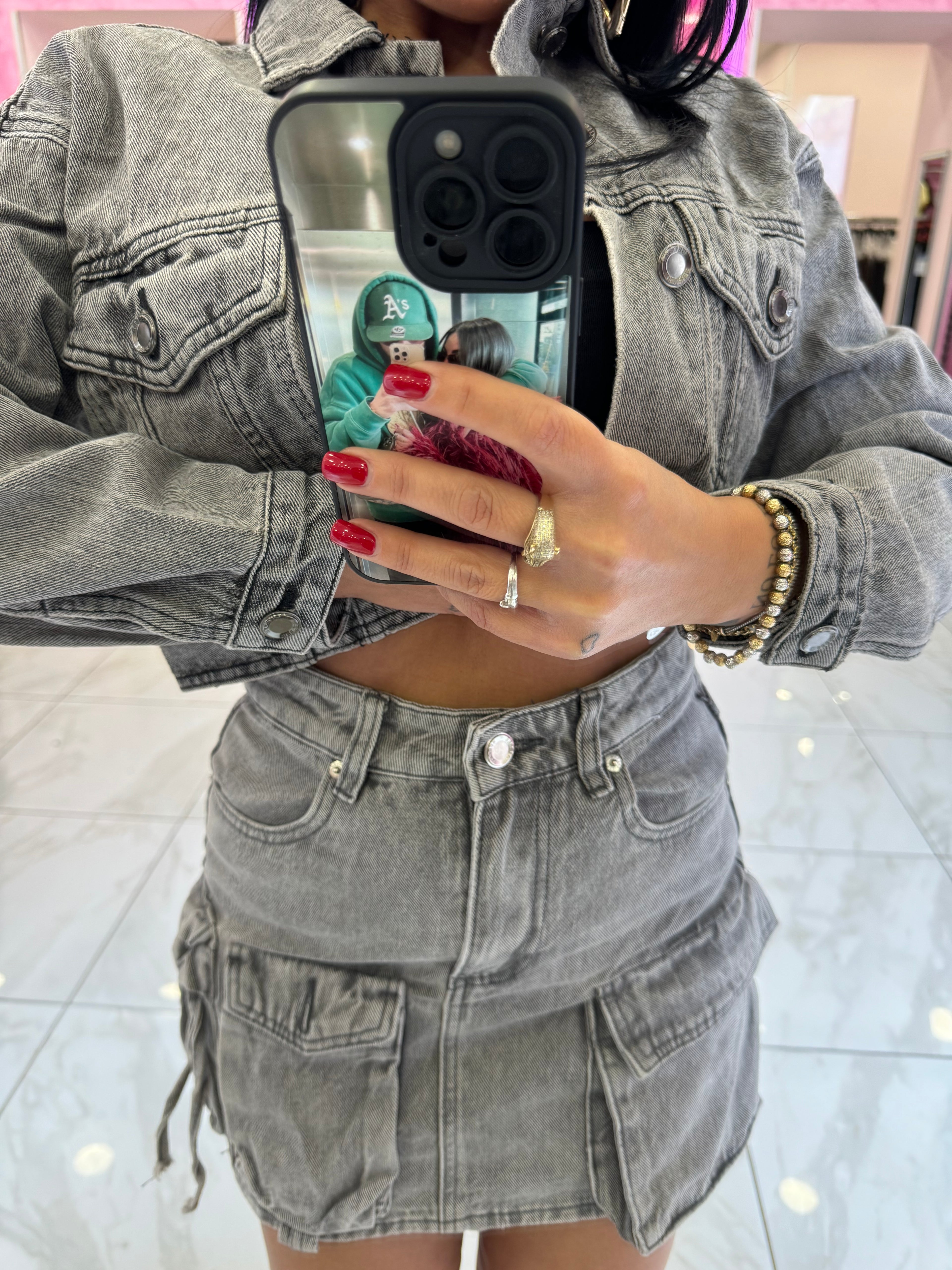 COORDINATO DENIM GRIGIO