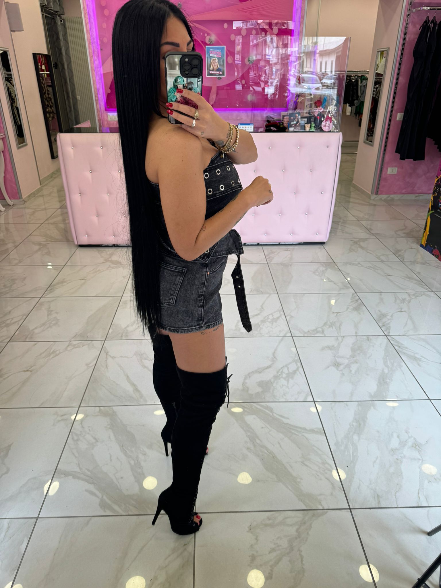 COORDINATO BORCHIE NERO